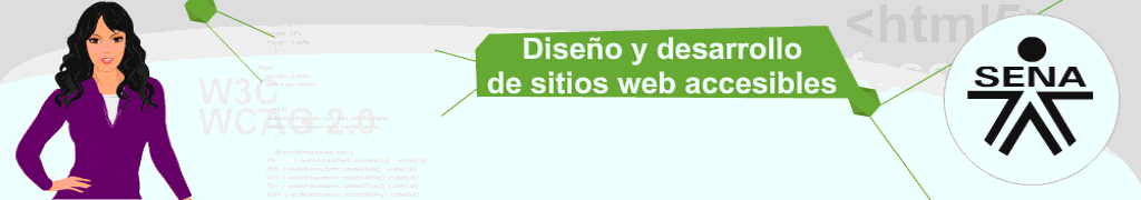 Banner del curso DISEÑO Y DESARROLLO DE SITIOS WEB ACCESIBLES.